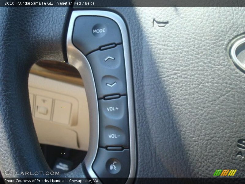 Venetian Red / Beige 2010 Hyundai Santa Fe GLS