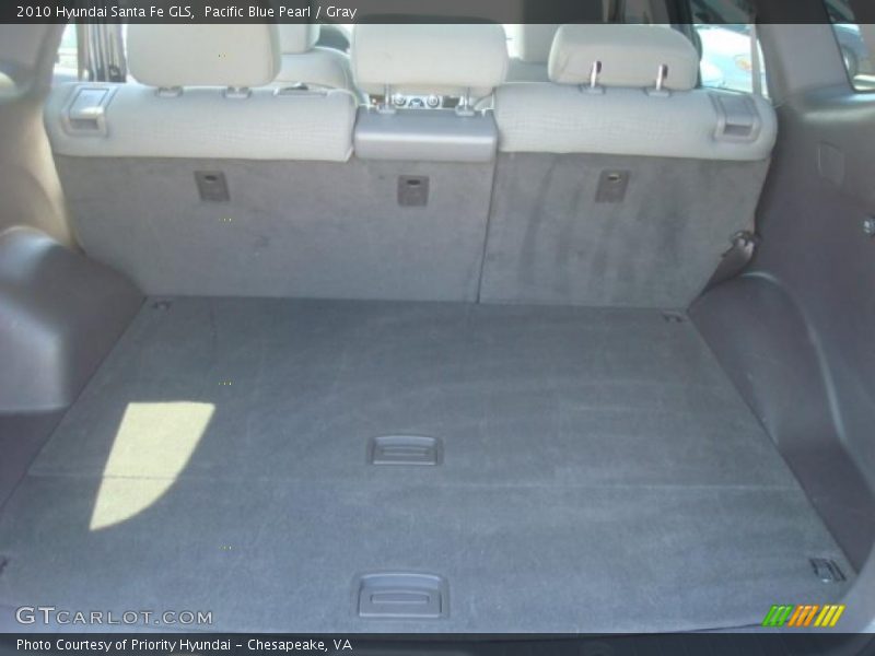 Pacific Blue Pearl / Gray 2010 Hyundai Santa Fe GLS