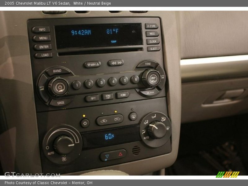 White / Neutral Beige 2005 Chevrolet Malibu LT V6 Sedan
