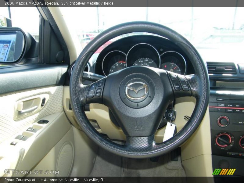 Sunlight Silver Metallic / Beige 2006 Mazda MAZDA3 i Sedan