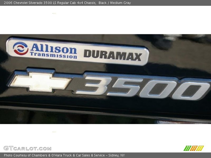 Black / Medium Gray 2006 Chevrolet Silverado 3500 LS Regular Cab 4x4 Chassis