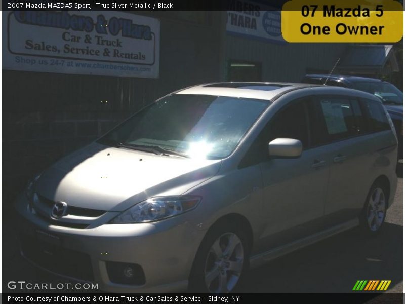 True Silver Metallic / Black 2007 Mazda MAZDA5 Sport