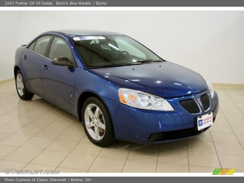 Electric Blue Metallic / Ebony 2007 Pontiac G6 V6 Sedan
