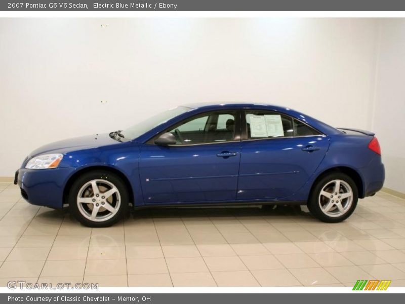 Electric Blue Metallic / Ebony 2007 Pontiac G6 V6 Sedan