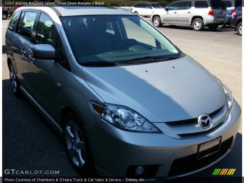 True Silver Metallic / Black 2007 Mazda MAZDA5 Sport