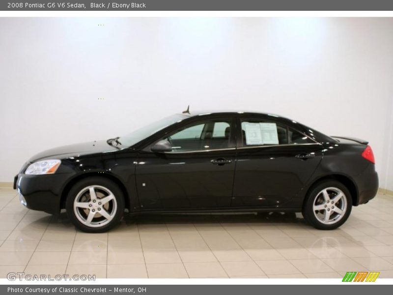 Black / Ebony Black 2008 Pontiac G6 V6 Sedan