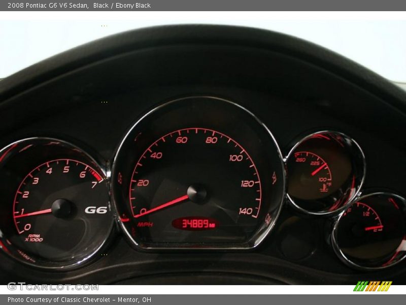 Black / Ebony Black 2008 Pontiac G6 V6 Sedan