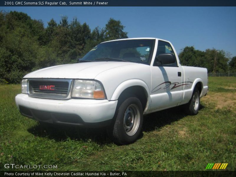 Summit White / Pewter 2001 GMC Sonoma SLS Regular Cab