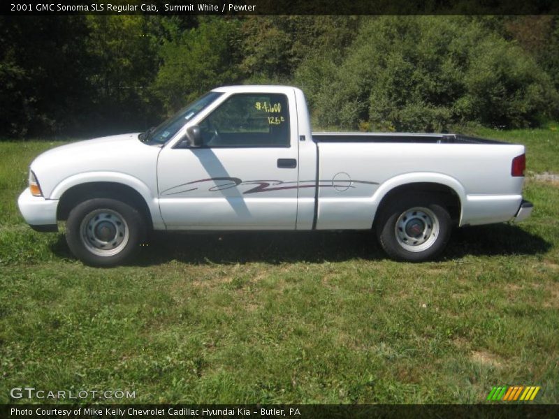 Summit White / Pewter 2001 GMC Sonoma SLS Regular Cab