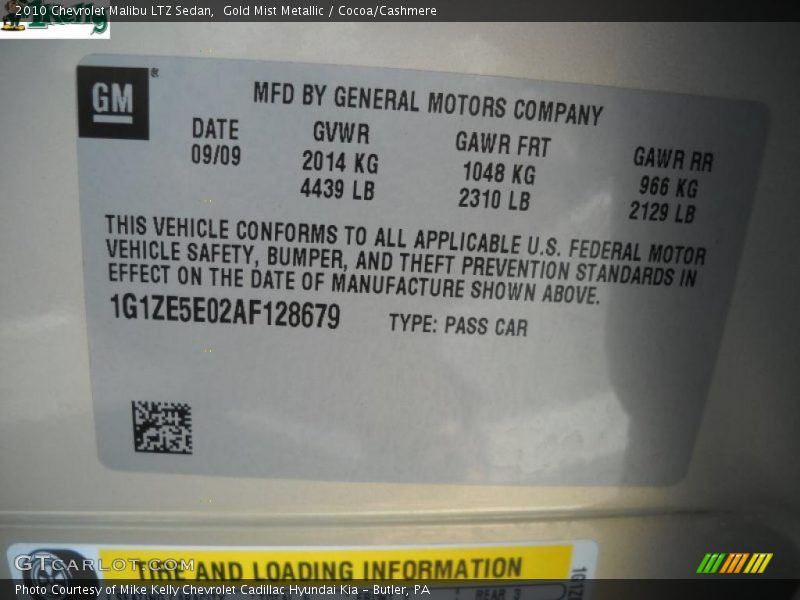 Gold Mist Metallic / Cocoa/Cashmere 2010 Chevrolet Malibu LTZ Sedan