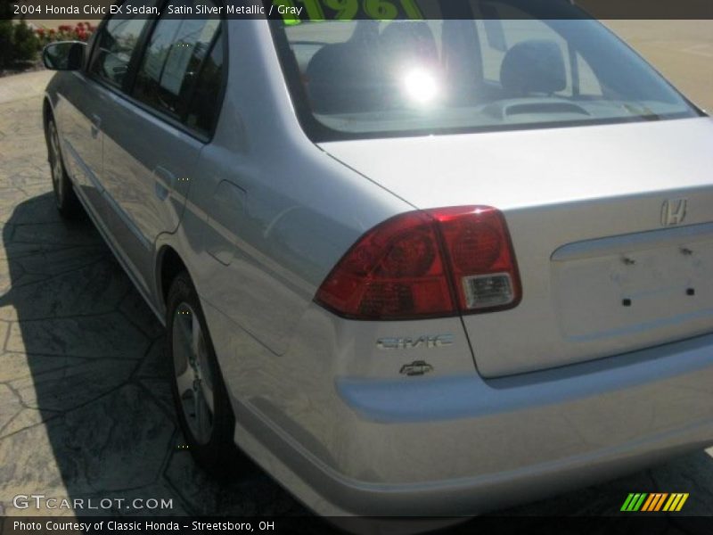 Satin Silver Metallic / Gray 2004 Honda Civic EX Sedan