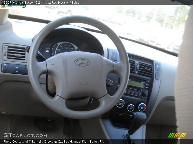 Mesa Red Metallic / Beige 2007 Hyundai Tucson GLS