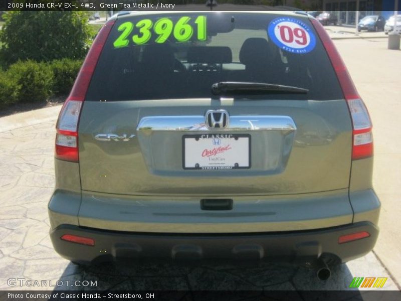 Green Tea Metallic / Ivory 2009 Honda CR-V EX-L 4WD