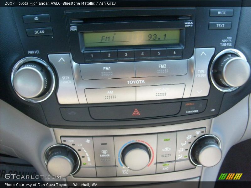 Bluestone Metallic / Ash Gray 2007 Toyota Highlander 4WD