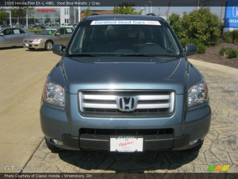 Steel Blue Metallic / Gray 2008 Honda Pilot EX-L 4WD