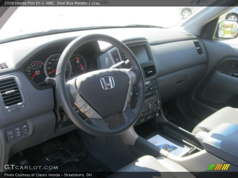 Steel Blue Metallic / Gray 2008 Honda Pilot EX-L 4WD