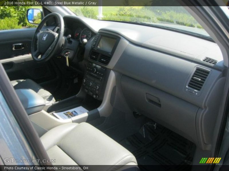 Steel Blue Metallic / Gray 2008 Honda Pilot EX-L 4WD