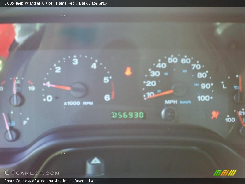 Flame Red / Dark Slate Gray 2005 Jeep Wrangler X 4x4