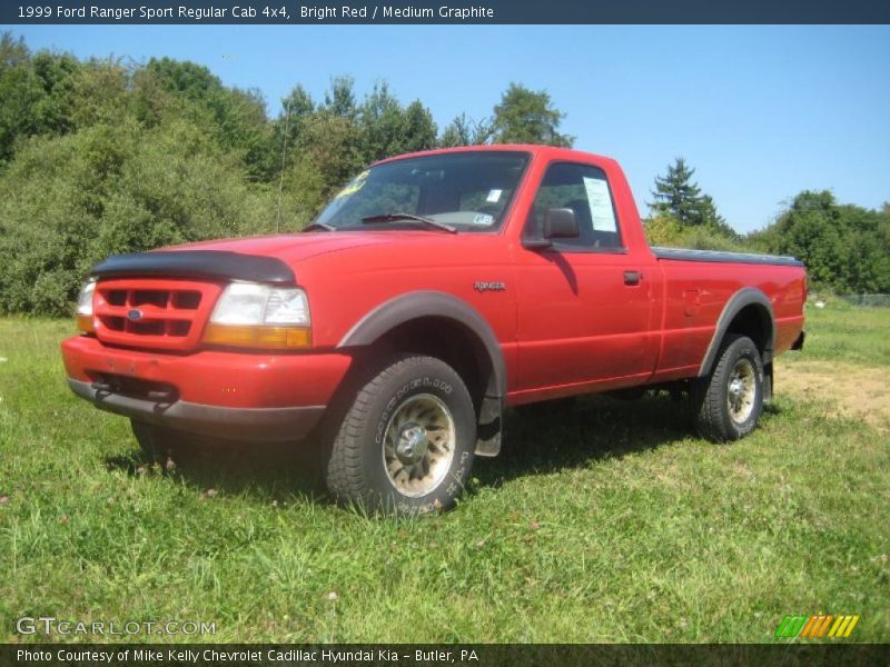 Bright Red / Medium Graphite 1999 Ford Ranger Sport Regular Cab 4x4