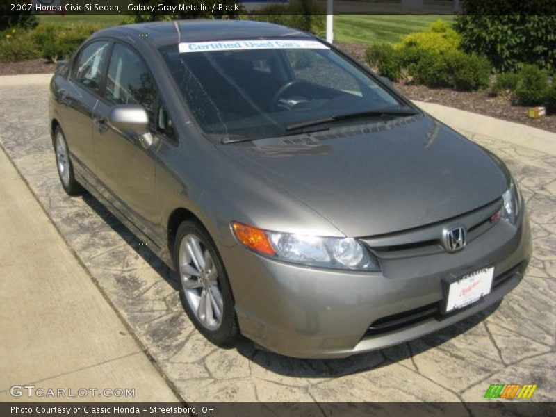 Galaxy Gray Metallic / Black 2007 Honda Civic Si Sedan