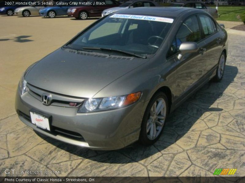 Galaxy Gray Metallic / Black 2007 Honda Civic Si Sedan