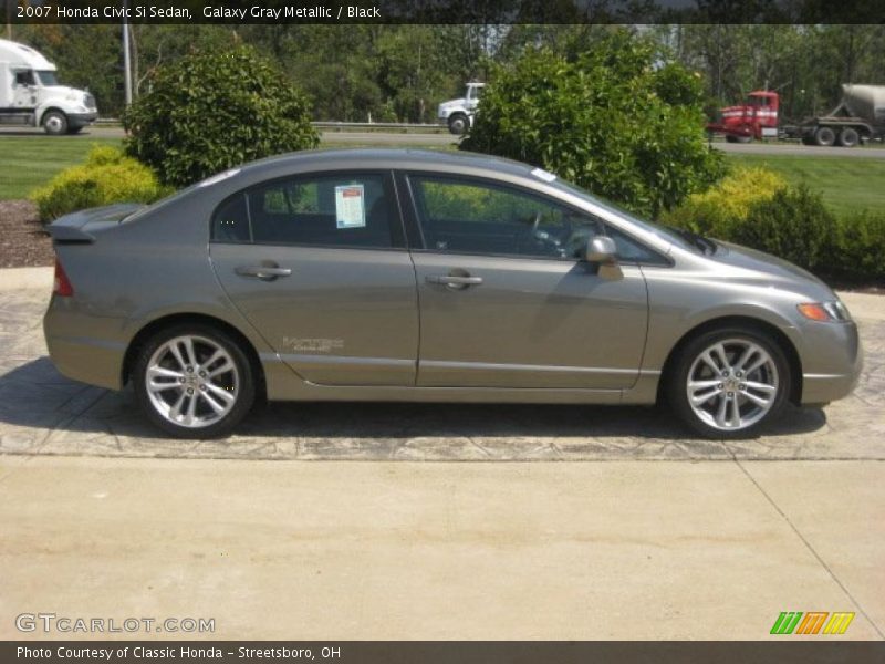 Galaxy Gray Metallic / Black 2007 Honda Civic Si Sedan