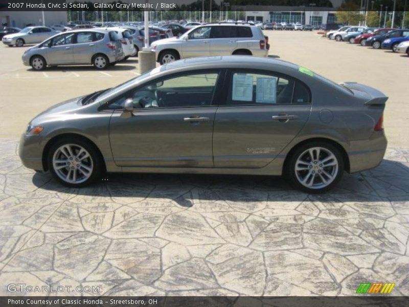 Galaxy Gray Metallic / Black 2007 Honda Civic Si Sedan