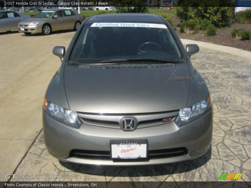 Galaxy Gray Metallic / Black 2007 Honda Civic Si Sedan