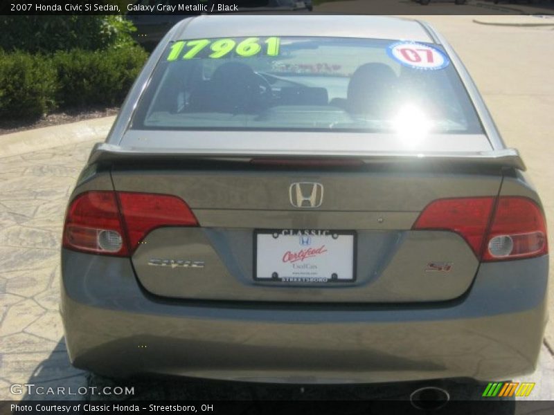 Galaxy Gray Metallic / Black 2007 Honda Civic Si Sedan