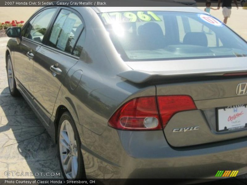 Galaxy Gray Metallic / Black 2007 Honda Civic Si Sedan