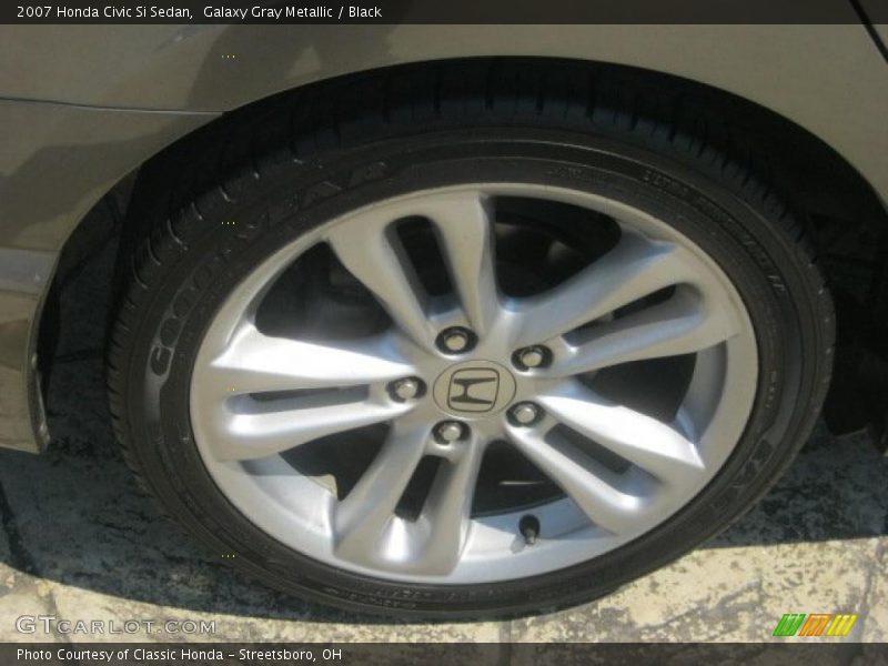 Galaxy Gray Metallic / Black 2007 Honda Civic Si Sedan