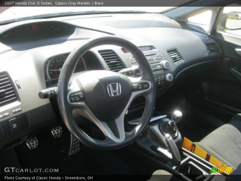 Galaxy Gray Metallic / Black 2007 Honda Civic Si Sedan