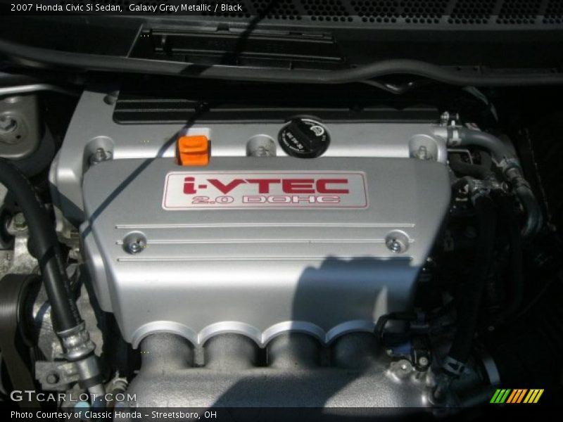 Galaxy Gray Metallic / Black 2007 Honda Civic Si Sedan