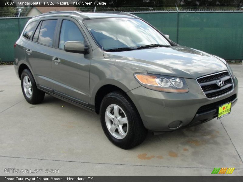 Natural Khaki Green / Beige 2007 Hyundai Santa Fe GLS