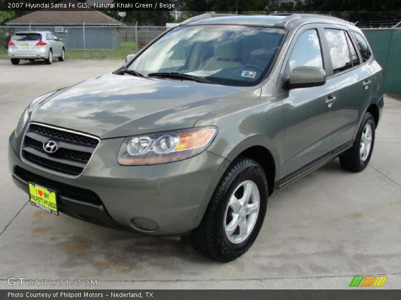 Natural Khaki Green / Beige 2007 Hyundai Santa Fe GLS