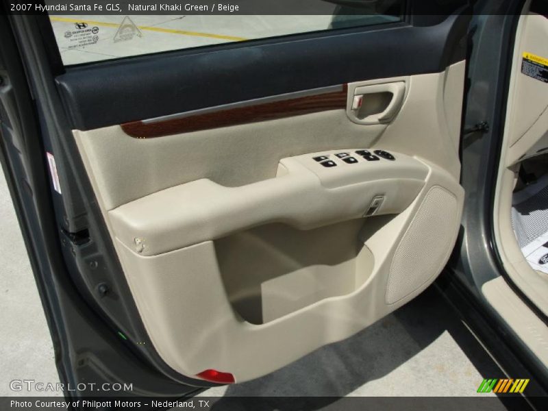 Natural Khaki Green / Beige 2007 Hyundai Santa Fe GLS