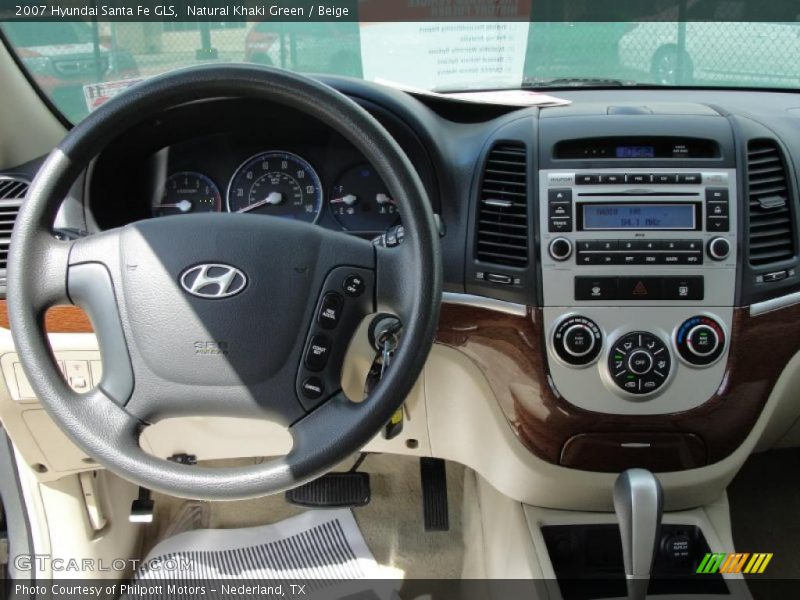 Natural Khaki Green / Beige 2007 Hyundai Santa Fe GLS