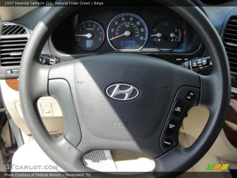 Natural Khaki Green / Beige 2007 Hyundai Santa Fe GLS