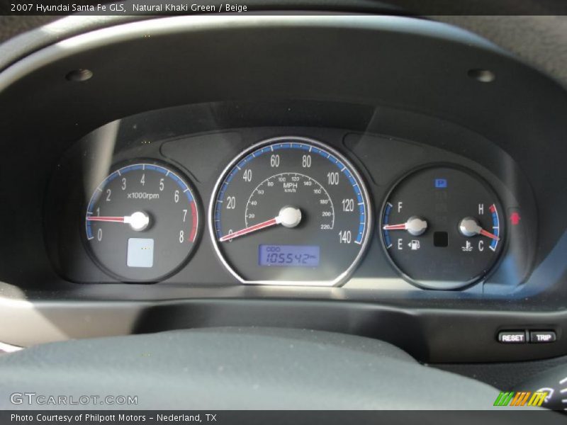 Natural Khaki Green / Beige 2007 Hyundai Santa Fe GLS