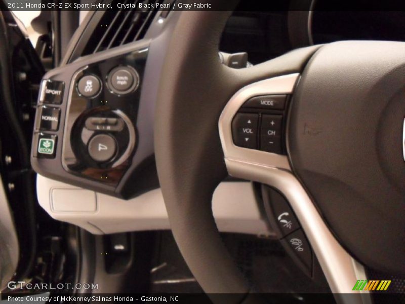 Crystal Black Pearl / Gray Fabric 2011 Honda CR-Z EX Sport Hybrid