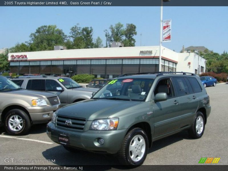 Oasis Green Pearl / Gray 2005 Toyota Highlander Limited 4WD