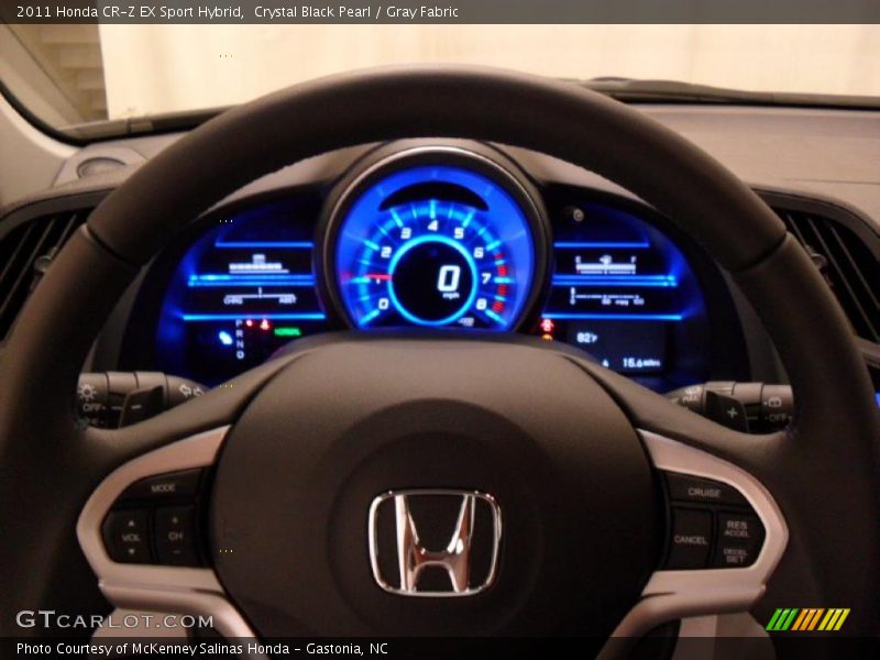 Crystal Black Pearl / Gray Fabric 2011 Honda CR-Z EX Sport Hybrid
