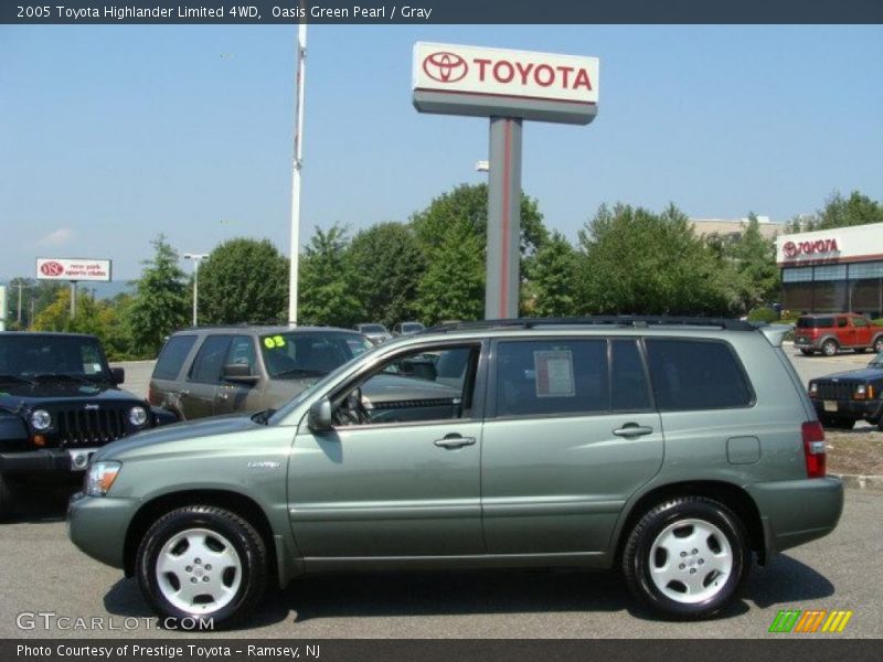 Oasis Green Pearl / Gray 2005 Toyota Highlander Limited 4WD