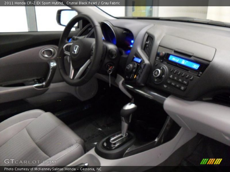 Crystal Black Pearl / Gray Fabric 2011 Honda CR-Z EX Sport Hybrid
