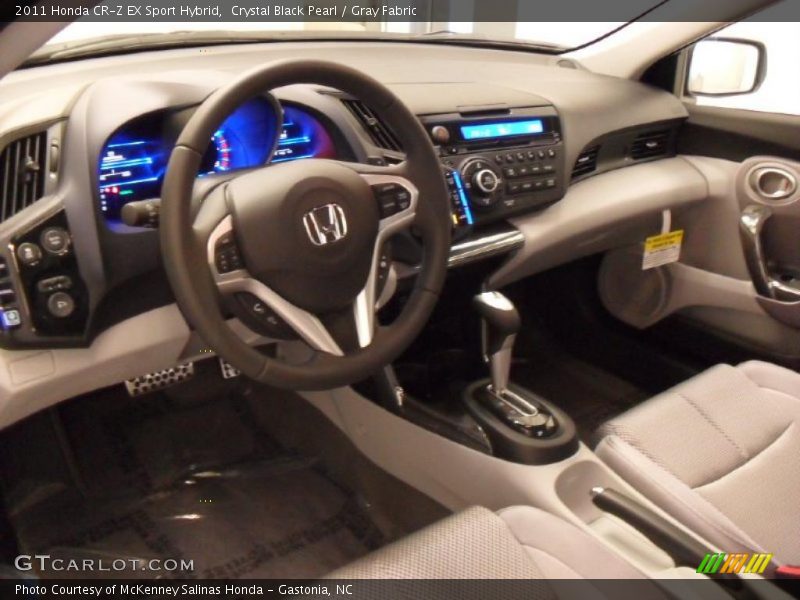 Crystal Black Pearl / Gray Fabric 2011 Honda CR-Z EX Sport Hybrid