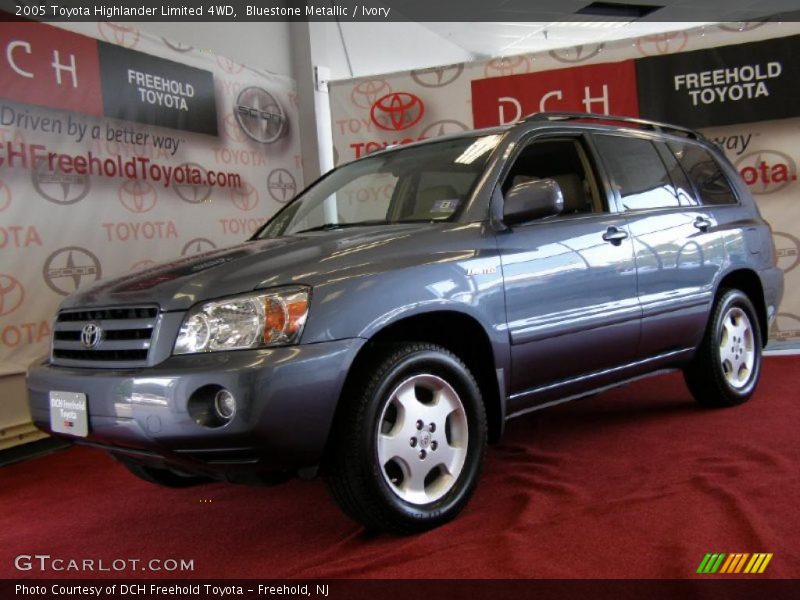 Bluestone Metallic / Ivory 2005 Toyota Highlander Limited 4WD