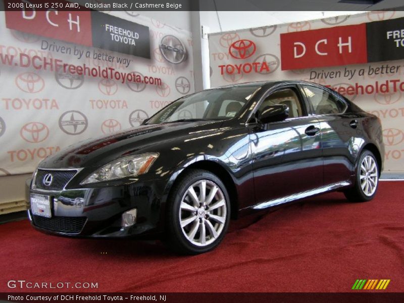 Obsidian Black / Cashmere Beige 2008 Lexus IS 250 AWD