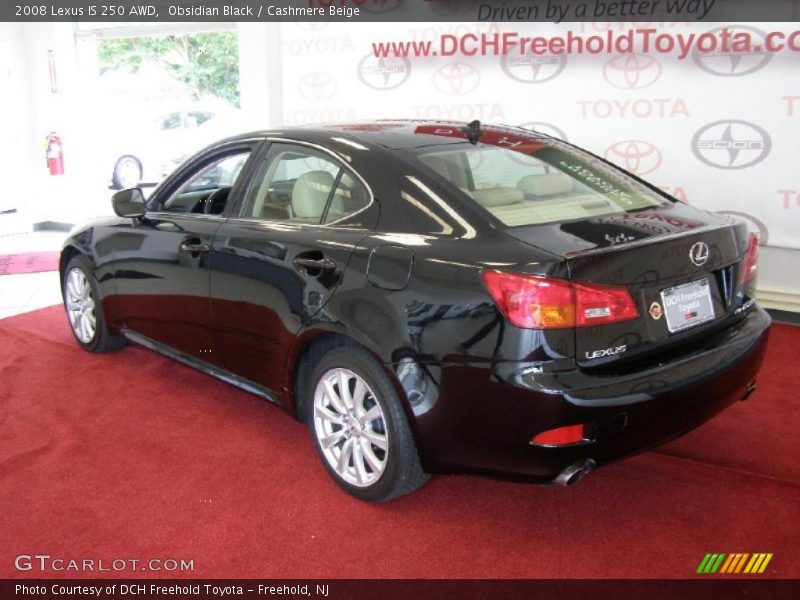 Obsidian Black / Cashmere Beige 2008 Lexus IS 250 AWD