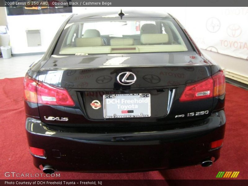 Obsidian Black / Cashmere Beige 2008 Lexus IS 250 AWD