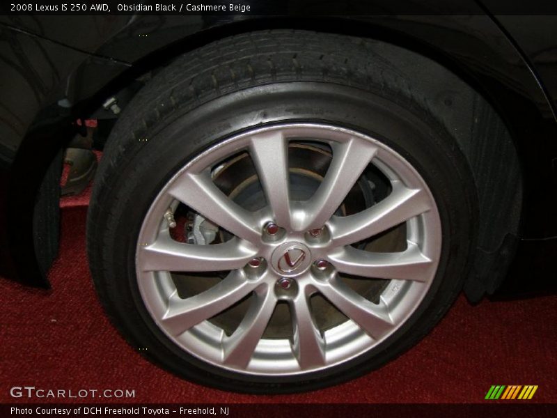 Obsidian Black / Cashmere Beige 2008 Lexus IS 250 AWD